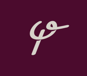 Psy symbol in light color on a wine background for Clifford Lee’s branding.